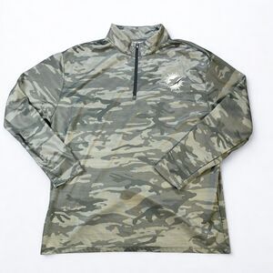 Zubaz Miami Dolphins 1/4 Zip Pullover XXL NFL Team Apparel Camo Gray Jacket Mens